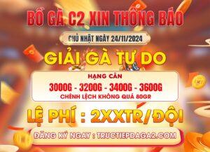 [Thông Báo] Giải Gà Tự Do CPC2 Ngày 24/11/2024