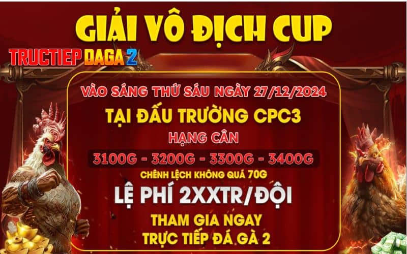Thông báo giải vô địch cup tại CPC3 ngày 27122024 Thông báo giải vô địch cup tại CPC3 ngày 27122024