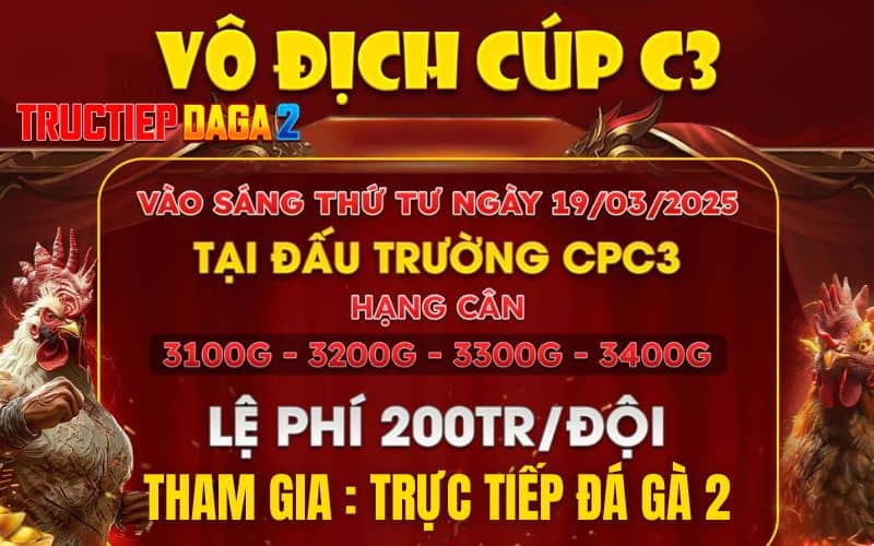 [Thông Báo] Giải Vô Địch Cup Tại CPC3 Ngày 19/3/2025